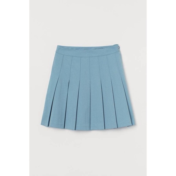 H&M Dresses & Skirts - H&M baby blue pleated mini skirt 6
